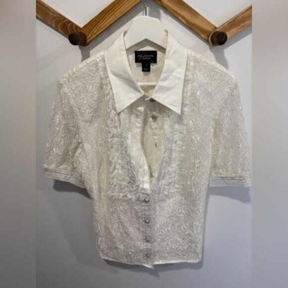 🌟 ST. JOHN COUTURE Blouse- Size 12 - Picture 11 of 11